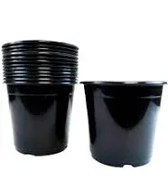 Viagrow VHPP100-12 VHPP Nursery Pots, 12 Pack, 1 Gallon, Black