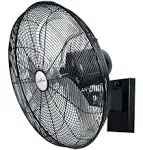 iLiving 20" Outdoor Oscillating High Velocity Wall Fan with 4750 CFM Heavy Duty Weatherproof Motor, Variable Speed Adjustment for Workshop, Garage, Patios, Commercial and industrial, 20 inch,Black