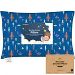 KeaBabies Jumbo Toddler Pillow with Pillowcase: Space Race 20x14x3.5in