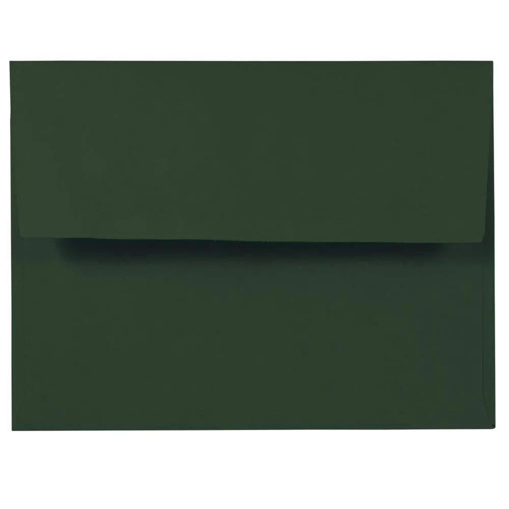 Jam Paper Dark Green A2 (4 3/8 x 5 3/4) Invitation Envelopes -1512744i - 50 per Pack