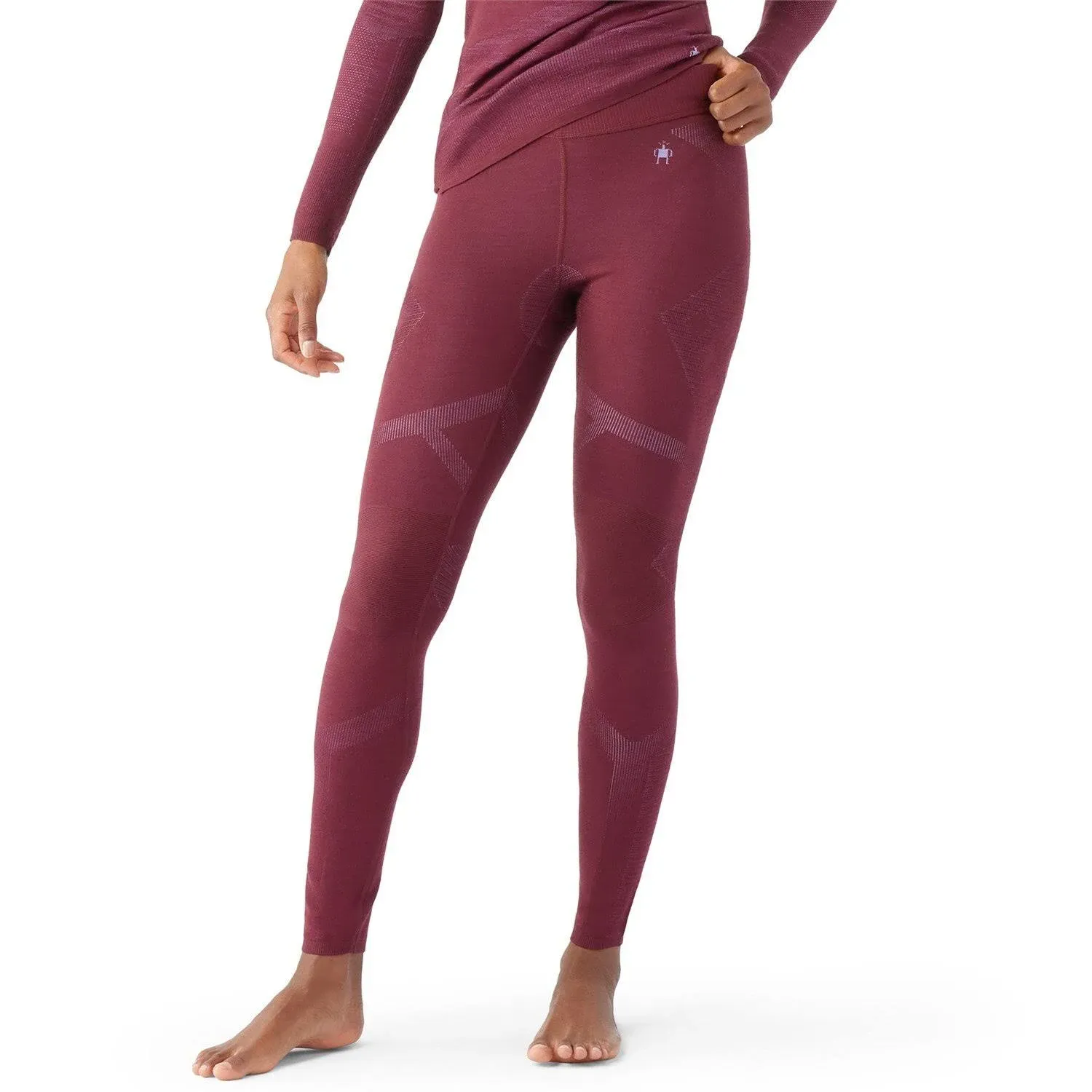 Smartwool Women's Intraknit Thermal Merino Base Layer Bottom - Large - Black Cherry / Violet