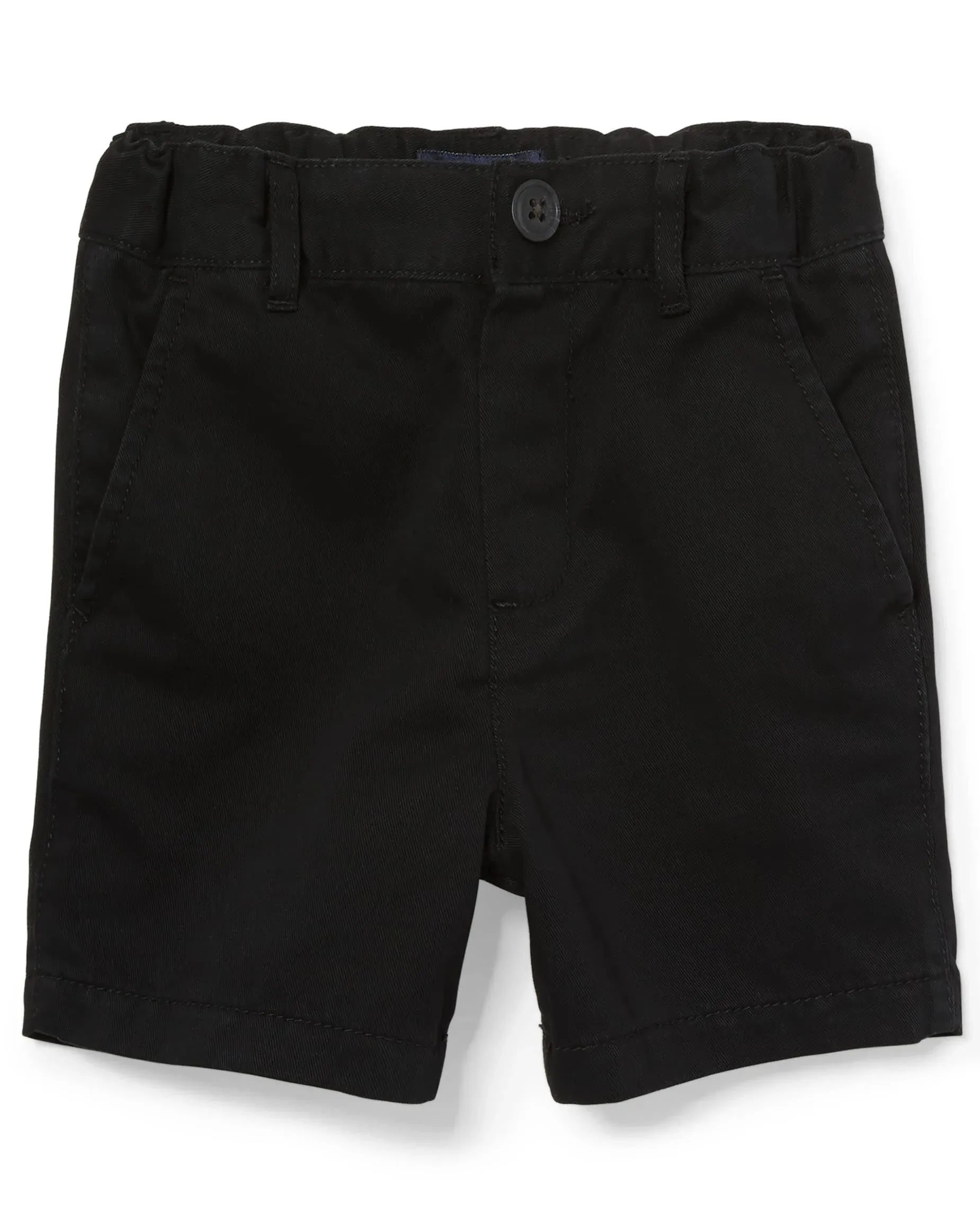 Baby and Toddler Boys Uniform Stretch Chino Shorts - Black