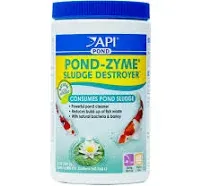 API Pond-Zyme Sludge Destroyer Pond Water Cleaner with Barley 1-Pound Container