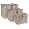 Household Essentials 3 Piece Wooden Home Chest Set