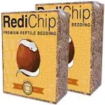 RediChip Reptile Bedding Loose Medium Coconut Chip Substrate 36 Quart Coco Husk Mulch for Snake and Gecko Habitat, Ball Python Terrarium, Lizard and Turtle Tanks, Tortoise Enclosure (2 Pk)