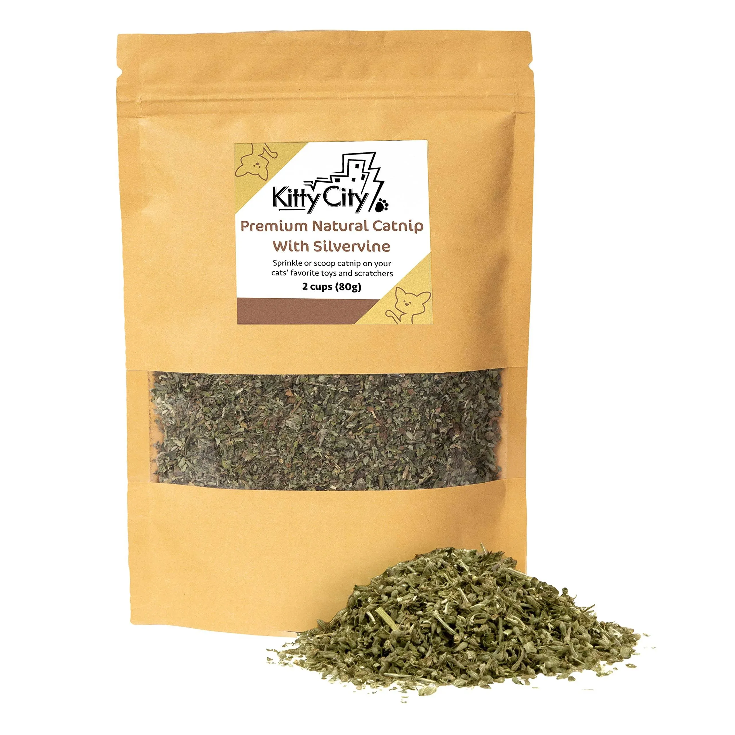 Kitty City Premium Natural Catnip with Silvervine Bag