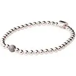 Pandora Sterling Silver Bracelet w/ Heart Clasp, 19cm