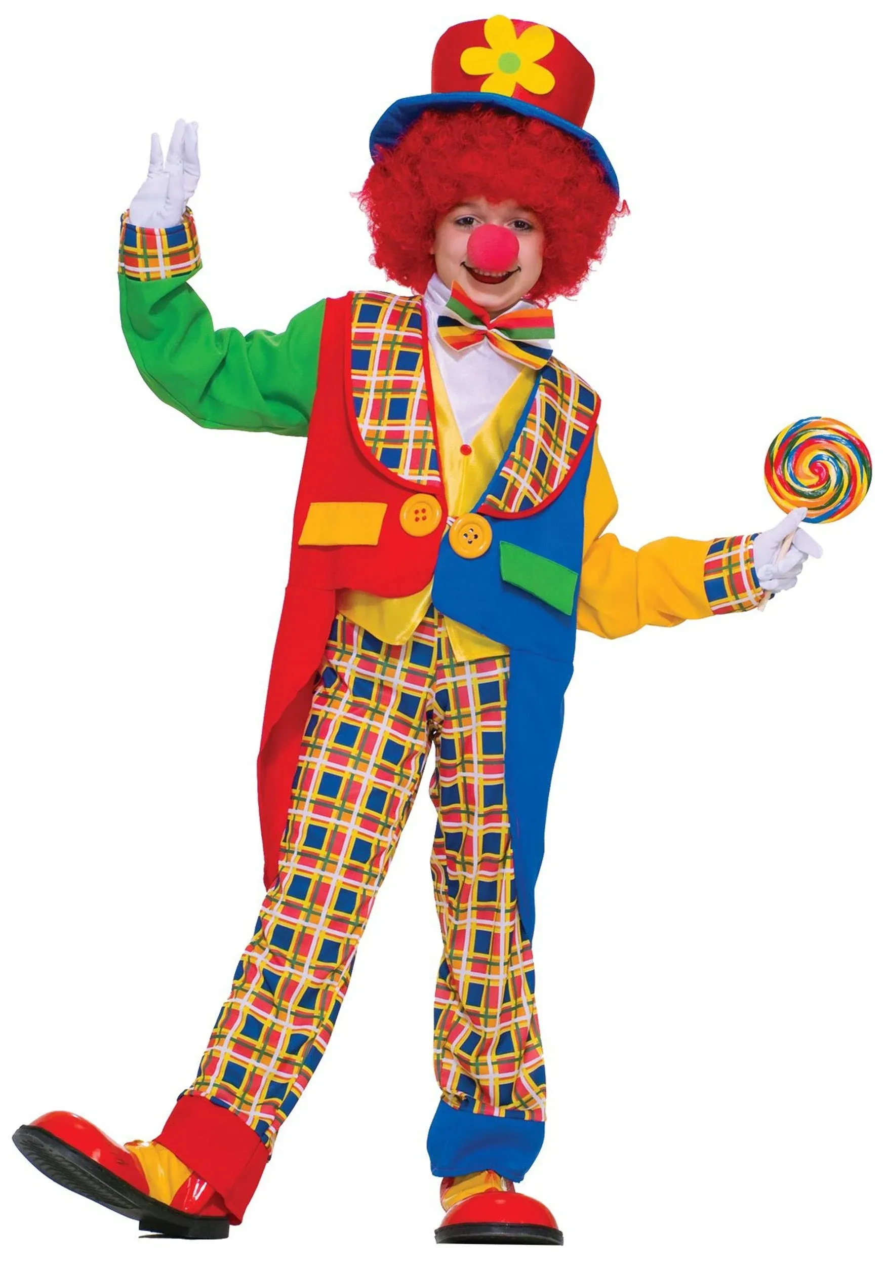 Clown Costumes Childs Deluxe Clown Halloween Costume