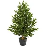 35" Olive Cone Topiary Artificial Tree UV Resistant (Indoor/Outdoor)