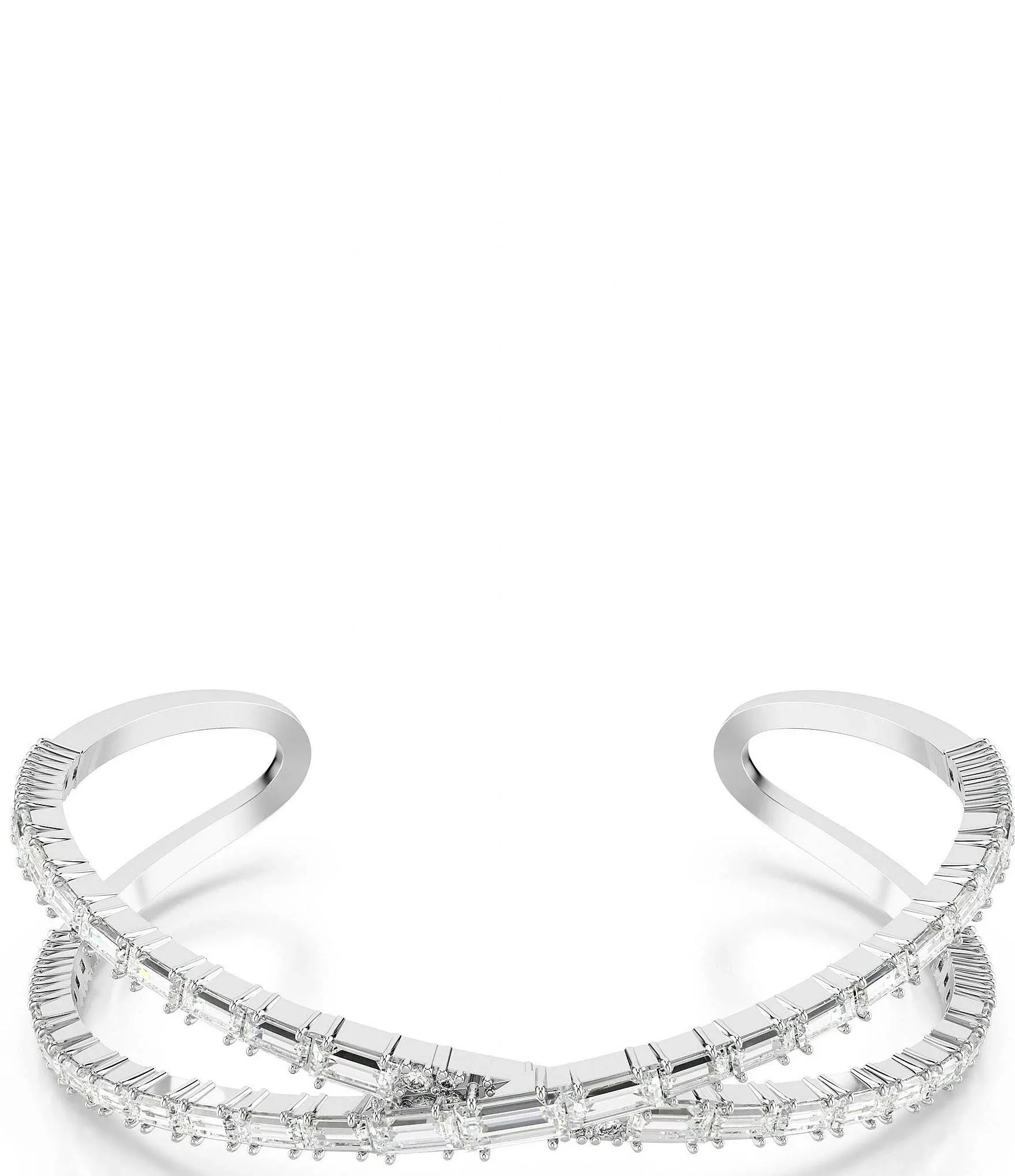 Swarovski Hyperbola Crystal Cuff Bracelet - Silver