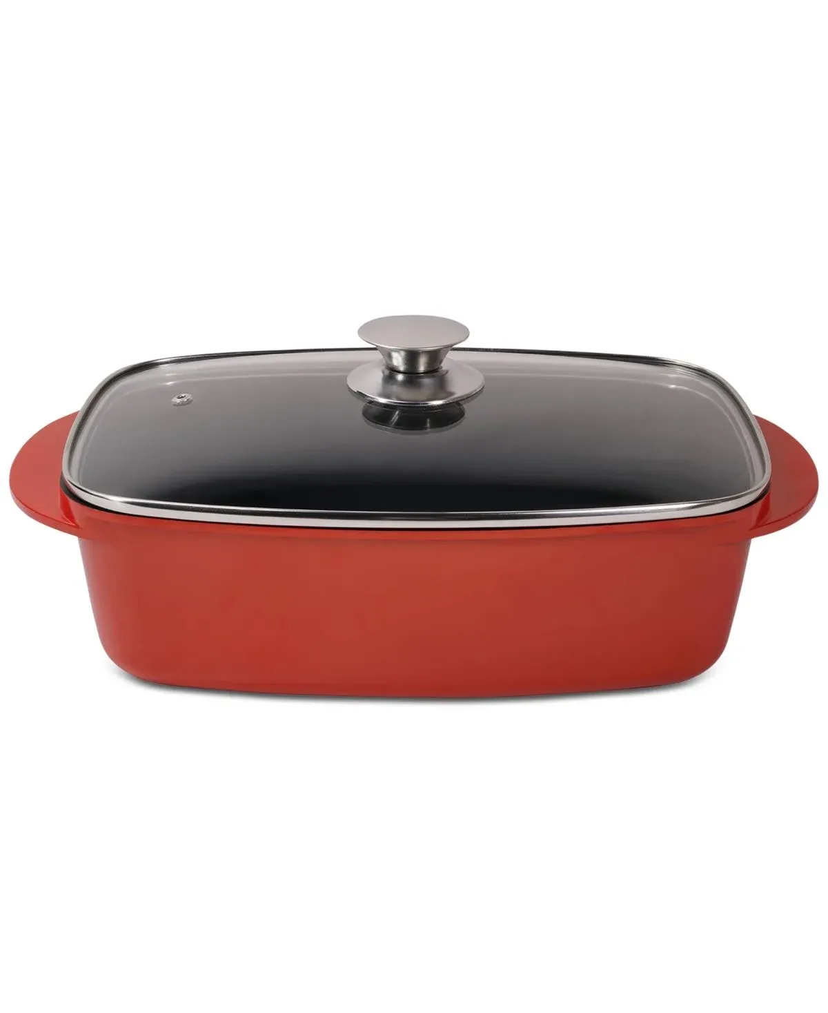 Sedona Pro 5.5-Qt. Aluminum Multi-Purpose Roaster Pan with Lid, Non-Stick, Red