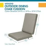 Duck Covers Weekend Water-Resistant Outdoor Dining Chair Cushions