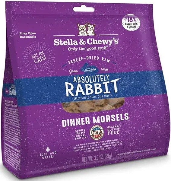 Stella & Chewy's Absolutely Rabbit Dinner Morsels Freeze-Dried Cat Food