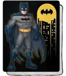 Northwest DC - Batman Silk Touch Sherpa Throw Blanket, 40" x 50", Answer The Call