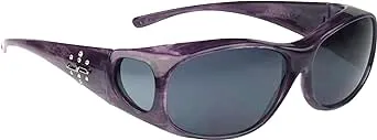 Jonathan Paul Fitovers Element Medium Polarized Over Sunglasses ; Purple-Haze & Polarvue Gray