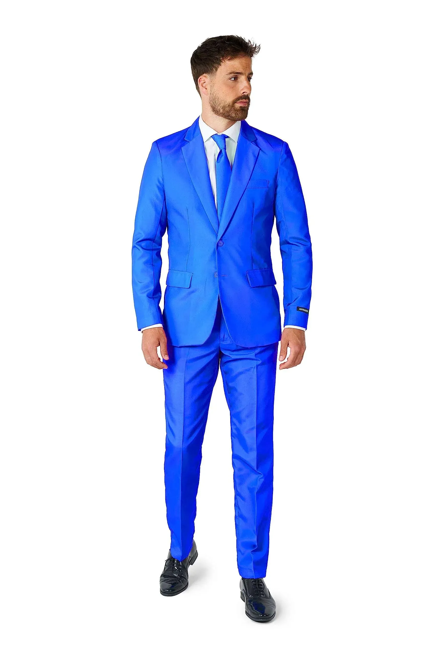 SUITMEISTER Men's Party Costumes - Slim Fit Solid Color Suit For Leisure - Halloween Parties and Party Wear