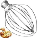 K5aww Replacement Wire Whip for 5 Quart Lift Bowl 6-Wire Whip Attachment for Kitchenaid mixer