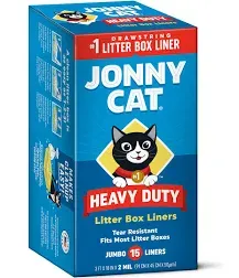 Heavy Duty Jumbo Tear-Resistant Litter Box Liners 15 Count