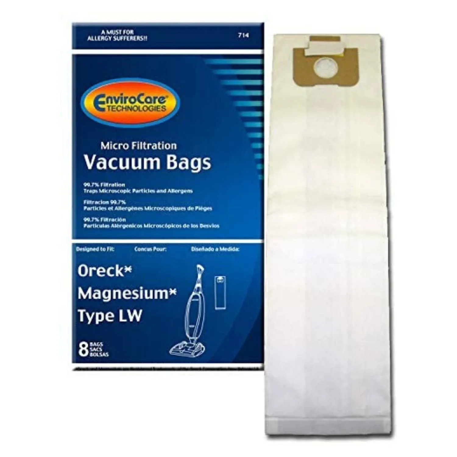 Oreck Magnesium Type LW Micro Filtration Vacuum Bags