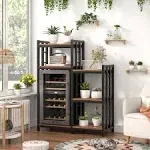 YCHF 6-Tier Kitchen Bakers Rack, Utility Storage Shelf, Mini Fridge & Microwave Oven Stand Table, Coffee Bar, Adjustable Kitchen Shelves Freestadning