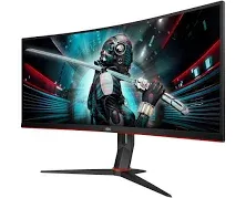 AOC Cu34g2x 34" Curved Frameless Gaming Monitor Ultrawide QHD 3440x1440 144Hz