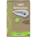 Bic Wite-Out Brand Ecolutions Correction Tape, Non-Refillable, White, 0.2" x 19.8 ft, 10/Pack