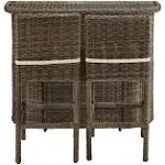 Crosley Bradenton Outdoor Wicker Bar Weathered Brown