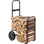 VEVOR Firewood Log Cart, 250 lbs Load Capacity, Outdoor and Indoor Wood Rack Sto