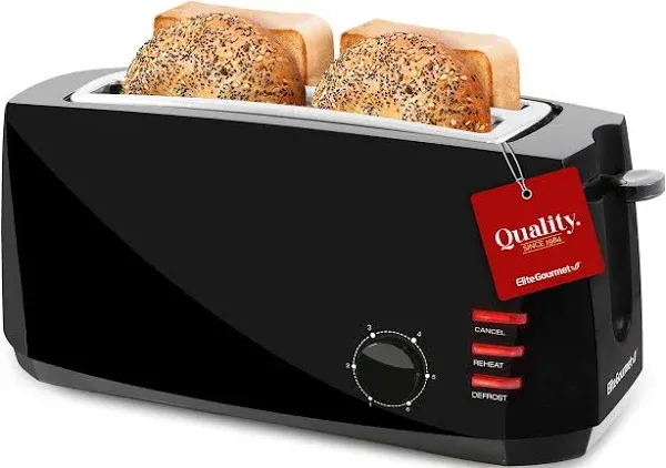 Elite Gourmet 4-Slice Long Slot Toaster