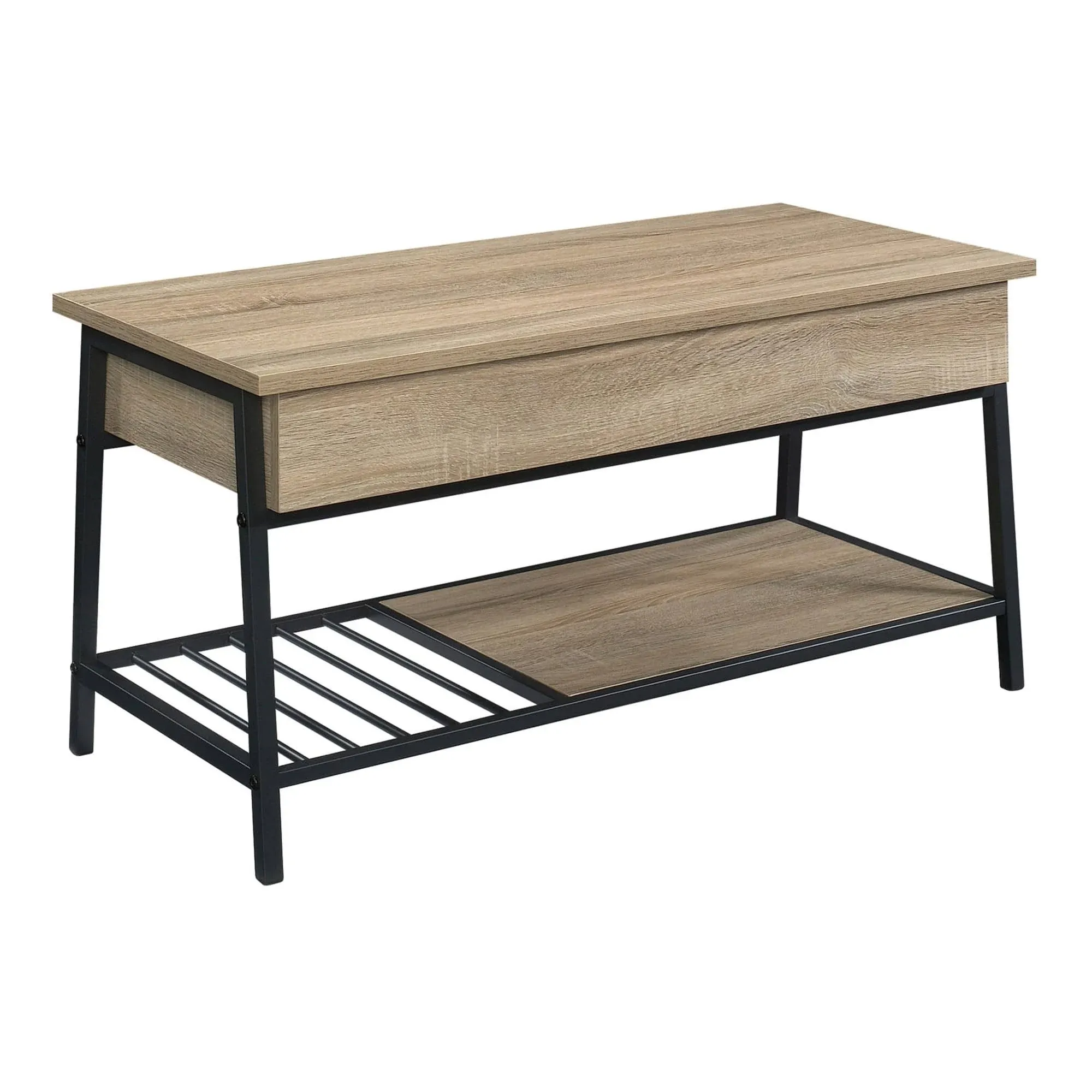 Sauder North Avenue Engineered Wood/Metal Lift-Top Coffee Table in Charter Oak