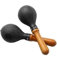 Musfunny Percussion Maracas Pair of Shakers Rattles Sand Hammer Percussion Instrument with ABS Plastic Shells and Wooden Handles for Live Performances