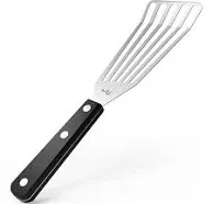 Miu Fish Spatula Stainless Steel Flexible Polished Metal Kitchen Slotted Turner