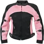 Xelement CF508 Women's 'Guardian' Black and Pink Mesh Jacket with X-Armor Protection - 4X-Large