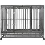 SmithBuilt 36" Medium Heavy-Duty Dog Crate Cage - Two-Door Indoor Outdoor Pet ...