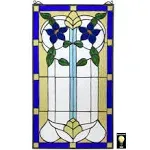 Design Toscano Primrose Art Nouveau Tiffany-Style Stained Glass Window, Full Color