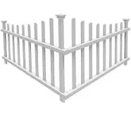 Zippity Outdoor Products Corner Fence Panel Kit Vinyl Water Resistant 3.3 ft. W