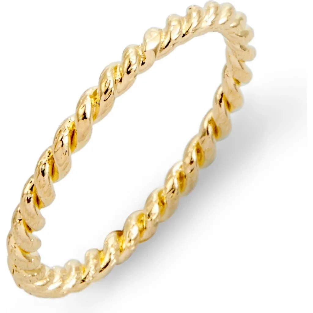 Brook & York Liv Rope Stacking Ring Gold