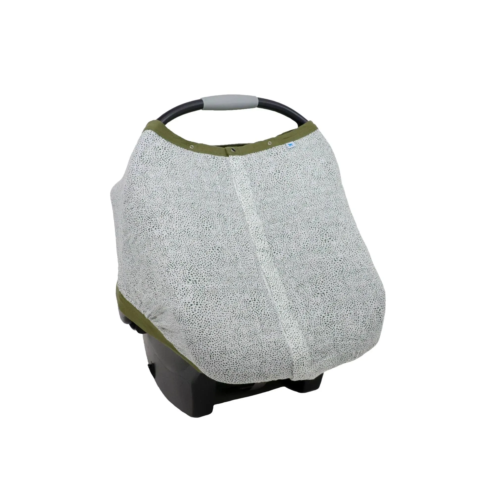 Cotton Muslin Car Seat Canopy - Green Seed