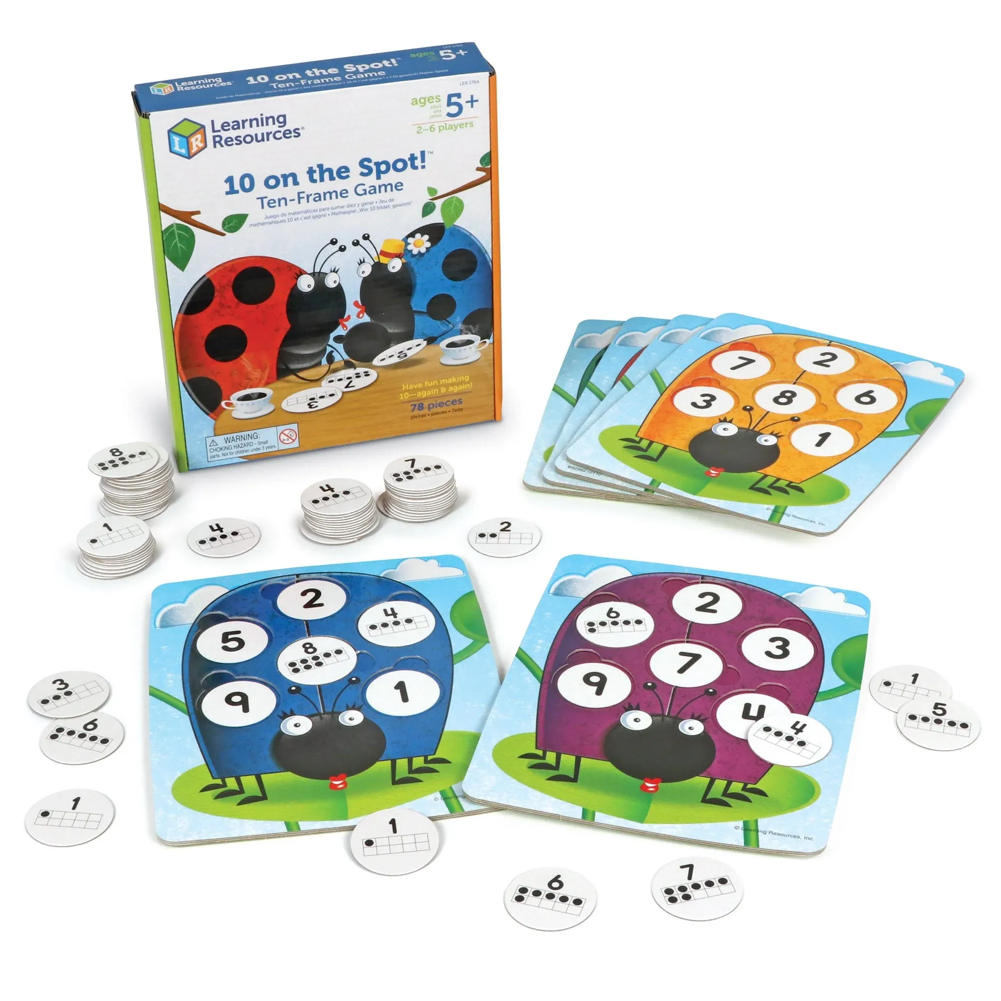 Learning Resources® 10 on the Spot! ten-frame math game