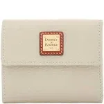 Dooney & Bourke Pebble Grain Small Flap Credit Card Wallet - Bone