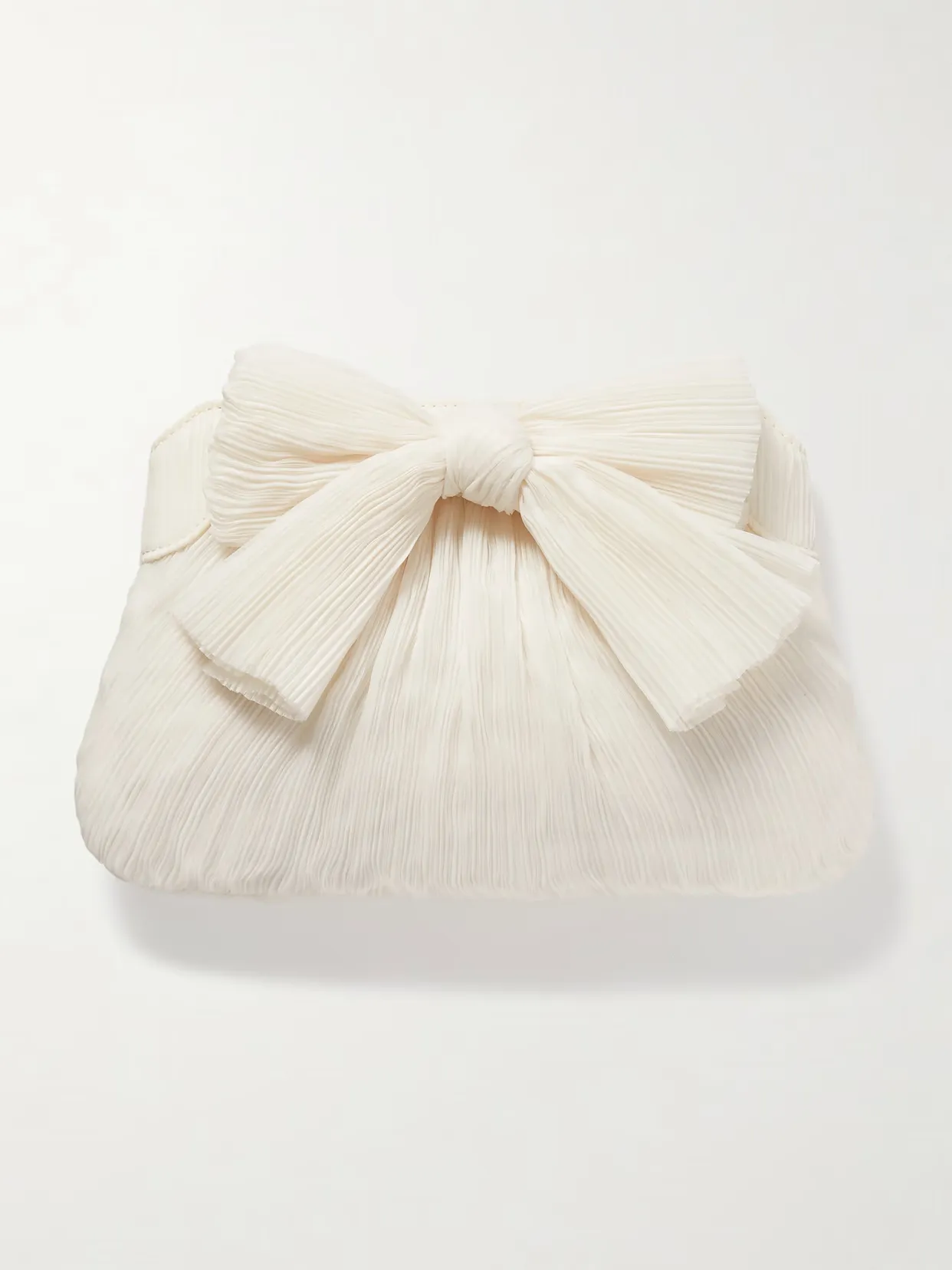 Rayne Bow-detail Clutch Bag In Pearl