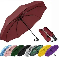 Windproof Travel Compact Umbrella-Autom<wbr/>atic Umbrellas for Rain-Compact Folding