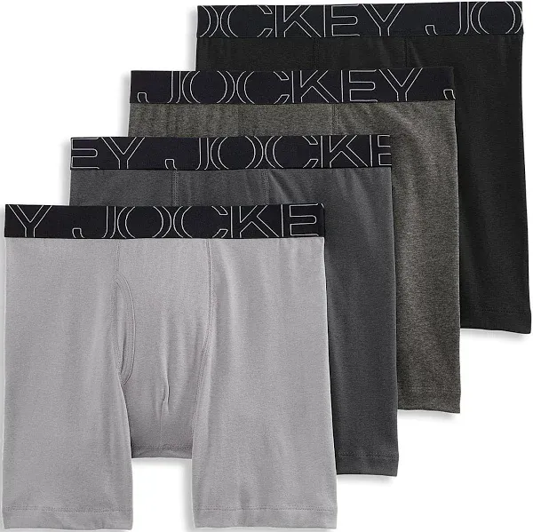 Jockey Men's Underwear ActiveBlend 7" Midway Brief - 4 Pack