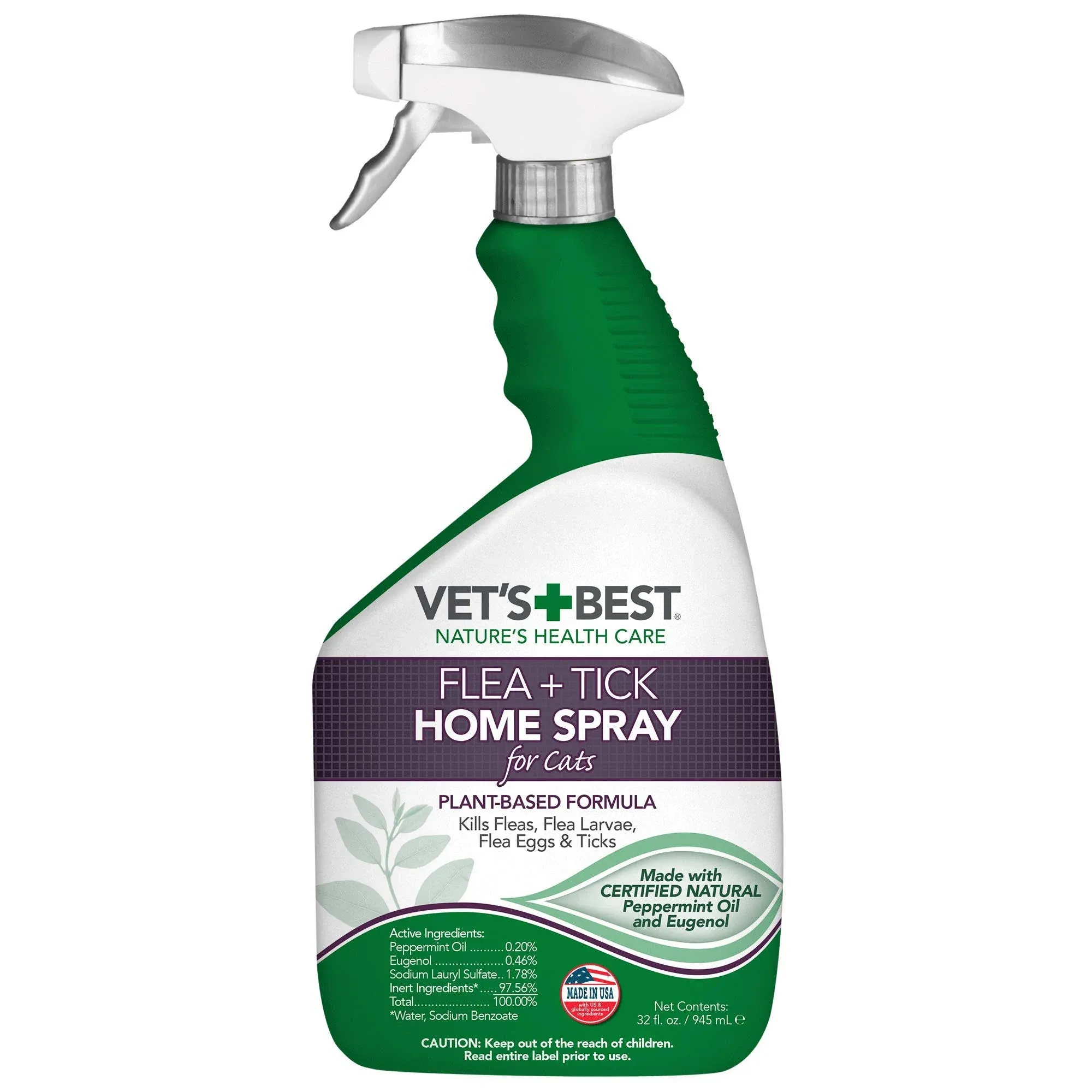 Vet's Best Flea & Tick Home Spray 32-oz for Cats