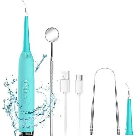 Plaque Remover for Teeth, Pet Electric Toothbrush Cleaner Teeth Cleaning Kit for Tartar and Stains Suitable for Dogs and Cats