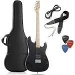 Davison Guitars 39" Full Size Electric Guitar in Red - Right Handed Beginner Kit with Gig Bag and Accessories