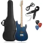 Davison Guitars 39" Full Size Electric Guitar in Blue - Right Handed Beginner Kit with Gig Bag