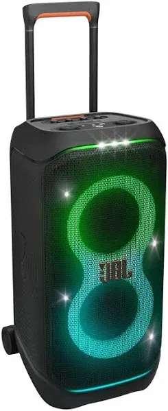 JBL PartyBox Stage 320 Portable party speaker - JBL Pro Sound, lightshow, splashproof, telescopic handle, wheels - White - JBL JBL-JBLPBSTAGE320SWAM