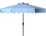 Safavieh 8.4-ft Aluminum Blue Auto-tilt Market Patio Umbrella