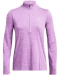 Women's Tech Twist Zip - Purple, Lg, Under Armour